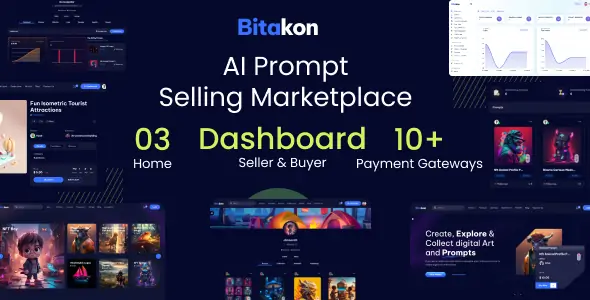 Bitakon v1.0.9 - AI Prompt Buy Selling Marketplace (Multi Seller) - nulled