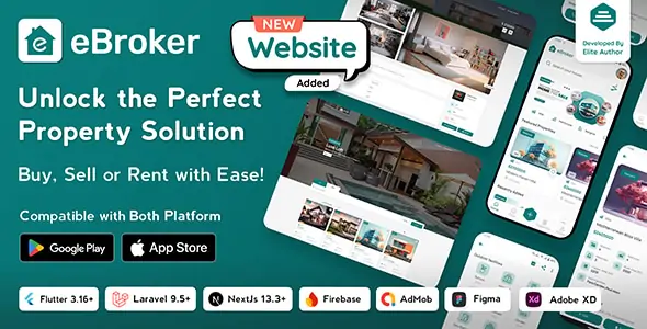 eBroker v1.1.8 - Real Estate Property Buy-Rent-Sell Flutter app with Laravel Admin Panel - nulled