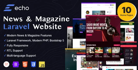 Echo – News & Magazine Laravel Platform (Nulled)